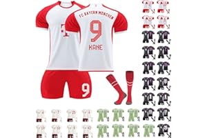 Coolsterster Fussball Trikot Kinder Set , 23/24 Heimtrikots / Auswärtstrikots Trikot Fussball Jungen Trikot Kinder und Erwachsene Fussballtrikot Junge Fußball Trainingsshirt,Shorts und Socken Set