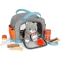 Dierenverzorgingsset met knuffels | hond en kat | met katten en honden voer | speelgoed