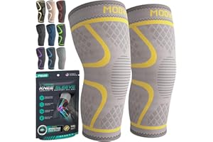 MODVEL Zestaw bandaży na kolano dla kobiet i mężczyzn, oddychające wsparcie kolana, rozmiar XXXL