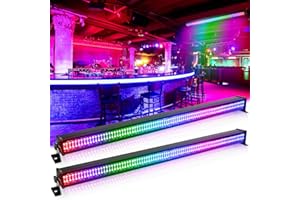 RTKTOUP RGBW Wallwasher Strahler, 336 LEDs 80W Bühnenlicht Bar Wash Lights Wall Washer Strip dmx512 Control Control DJ Bühnenbeleuchtung für Indoor Disco Party Kirche Geburtstag Bar Hochzeit, 2 Stück