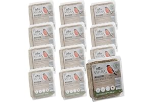 Dehner Natura Wildvogelfutter-Tafeln | Vogelfutter, Fettfutter mit Insekten | Ergänzungsfutter für Körner- und Weichfutterfresser | Ganzjahresfutter für Rotkehlchen, Blaumeise, Zaunkönig | 12 x 300 g