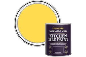 Rust-Oleum Yellow water resistant Kitchen Tile Paint in Matt Finish - Lemon Sorbet 750ml