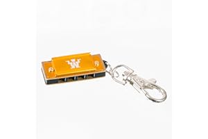 Funtime Gifts PL7820 Die kleinste Mini-Mundharmonika der Welt mit Schlüsselanhänger, Gold, S