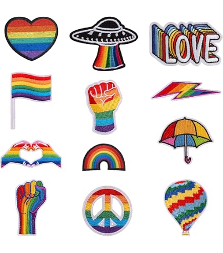 Écusson Drapeau Arc-en-ciel LGBT Pride 60 X 35 Mm - À Coudre Ou à Repasser, Thermocollant, Symbole De Tolérance Et D'amour - 8