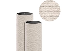 HAPPYPET Sisal Post for Scratching Post Diameter 18 cm - 40/50/60/80 cm, Thick Sisal, Solid Replacement Post Column for Cat Tree, M10 Thread, Replacement Scratching Post
