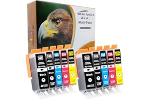 STARLET24 TINTENPATRONEN (ORIG. ADLERWARE) 10 cartucce compatibili con PGI-525, CLI-526, Canon Pixma, iP-4800, iP-4850, iP-4900, iP-4950, iX-6550, MG-5140, 5150, 5250, 5350, 6150, 6250, 8150, 8250, MX-715, MX-880, MX-885, MX-895