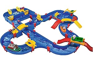 AquaPlay 1650 AmphieWorld - Circuit d'eau de 145 x 156 cm - 79 pièces - Comprend 2 Bateaux, Voiture amphibie et 3 Figurines - pour Enfants à partir de 3 Ans