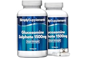 ‎SIMPLY SUPPLEMENTS Glucosaminsulfat 1500mg - 240 Kapseln - Versorgung für 8 Monate - SimplySupplements