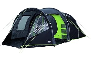 High Peak Paros 5, Tenda Unisex-Adulto, Grigio Scuro/Verde, 480 x 300 x 200/185 cm