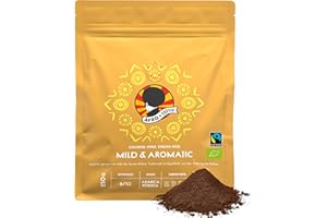 ‎AFRO COFFEE AFRO COFFEE Mild & Aromatic I 250g Premium Bio Kaffeepulver Fairtrade I Arabica & Robusta Kaffee Pulver I Kaffee gemahlen aus Ostafrika mit blumiger Note I handgepflückt, mittel geröstet, säurearm