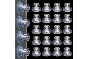 Aimeke 24 Stück Saugnapf mit Gewinde Ø 45mm Stark Saugnäpfe mit Rändelmutter für Aquarium Radabdeckung Vorzelte Wohnwagen Wohnmobil Camping Zubehör