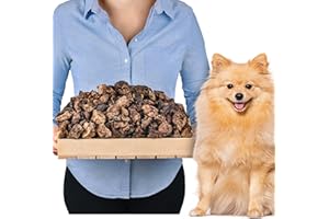 LOVELY DOG Polmoni bovini tagliati | essiccati naturalmente – Confezione da 1 kg | Delicati per cani | Alta qualità e sani | Ideale per tutte le razze di cani e taglie