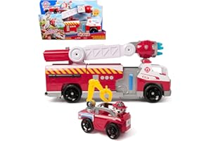 Paw Patrol Fire Rescue: Camion dei Pompieri a Caricamento Rapido con Personaggio Marshall, Lanciatore Rapido, Luci e Suoni, Giocattoli per Bambini e Bambine, 3+ Anni