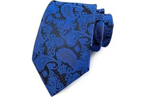 marysgift Men's Ties for Wedding Paisley Necktie Formal Business Tie Floral Jacquard Tie Set 57.48"x3.15"