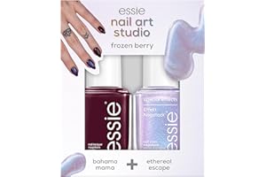 ‎ESSIE Essie nail art studio Set frozen berry (Nagellack 44 bahama mama, special effects Nagellack 30 ethereal escape)