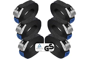 BB Sport Spännband Spännrem Remmar Spänne Svart 250 kg 6 stycken 2,5cmx4m