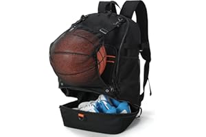 MIER Basketball Backpack Large Gym Bag with Separate Ball Pocket & Shoes compartment