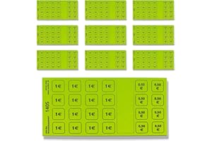 IVENT.BOX 500 Blatt VERZEHRKARTEN | Abstreich-Wertmarken | 20,00 Euro Wert | 10 Blöcke à 50 Blatt | GRÜN