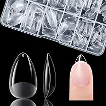 Kalolary Soft Gel Nagelspitzen 300 Stück – 12 Größen, Vollmatte Full Cover Tips Für Gelnägel (XS Short Square)