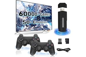 XIXIMENG X2 Plus Retro Konsole Spielkonsole Game Stick 4K,60000+ Spiele 50+ Emulator,Plug and Play Videospielkonsole Retro mit Wireless Controller,Tragbare Spielkonsole,Geschenk für Erwachsene (256G)
