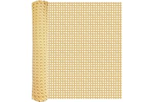 ALLINKIT Wiener Geflecht,50 x 200cm Rattan Geflecht,Kunststoff PE Rattan-Gurt Cane Webbing Rattan Roll Rattan Geweberolle Gewebtes Offenes Rattan Wabengeflecht für DIY-Projekte Möbeldekoration