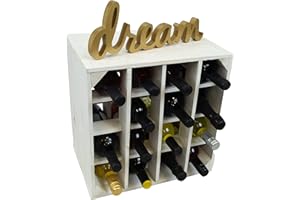 Kistenkolli Altes Land Lot de 16 casiers à vin blancs 40 x 40 x 27 cm