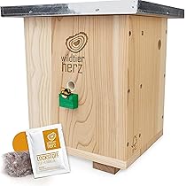 Casetta Per Nidificazione Bombi E Api - In Legno Di Pino, 30x20x14.5 Cm, Rifugio Per Insetti Impollinatori Da Giardino - Foto 6