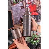 DMT Copper El Yapımı Bakır Su Matarası 950 ml, İ&ccedil;i Kalaylı | Gaziantep At&ouml;lyesi, El Oyması Desen, Gıdaya Uygun Kaplama, 9.8 İ