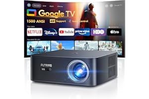 PUTRIMS 4K Projector【1500 ANSI/Netflix Disney+BBC Player】 Google TV HDR10 Smart Auto Focus/Keystone Full HD 1080P Projector Google Voice Control,300''Display WiFi6 Bluetooth Home Cinema Projectors for Bedroom