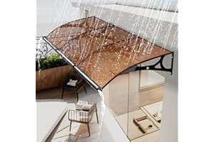 JSDMBD Polycarbonate Window Door Awning Front Doors/windows Overhang Awning Silent Aluminum alloy bracket, strong load-bearing capacity, silent, rain and snow proof, easy to install