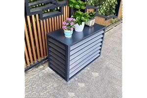 SUKORI Copri Condizionatore Da Esterno In Alluminio,Outdoor Condizionatore D' Aria Copertura,Copertura Per Unità Esterna In Alluminio,Copertura Per Pompa Di Calore,Contenitore Autoportante Per Pattumiera ( C