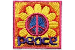 topt Rasta Amour Love ecusson Peace Hippie 70 psychedelique thermocollant 7cm patche Badge