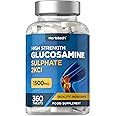 Glucosamine Sulphate 1500mg | 360 Easy-to-Swallow Tablets | High Strength Glucosamine 2KCl Supplement | No Artificial Preservatives | by Horbaach