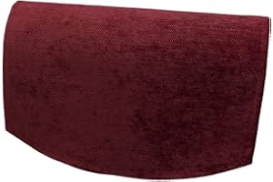 Classic Home Store Chenille Single Chair Back Plain Soft Touch Antimacassar Sofa Furniture Cover (Wine)