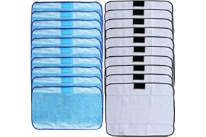 SWEET D Paños de Microfibra compatibles con iRobot Braava 390t 380 380t 320(10 Húmedos y 10 Secos)