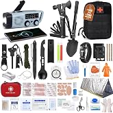 Gemmac Survival Kit 140 in 1 Complete First Aid Kit Survival Kit Catastrophe Having 2000mAh Radio Battery Operated Flashlight