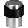 IRONZONE® 1 x Door Stop 41mm in Satin Stainless Steel with Superior Rubber Sound Dampening for Floor mounting, Screw Fixings Included.