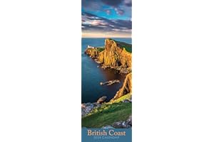 ROCHLI 2024 British Coastlines Slim Hanging Wall Calendar. No plastic. Britain, Photography, Coasts, Seaside, Sea, Beach, Planner, Organiser, Home, Family, Schedule, Agenda, Gift