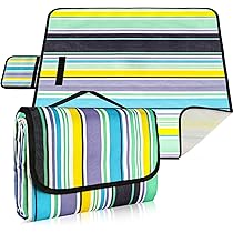 Coperta Picnic Impermeabile 200x200 Cm - Telo Pieghevole Con Maniglia Per Spiaggia, Parco, Campeggio - Verde - Foto 10