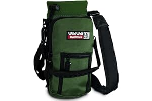 Wild Wolf Outfitters – # 1 Best Water Bottle Holder per 1.134 Gram Bottiglie – Carry, Proteggere e isolare Il Pallone con Questo Grado Militare Carrier W/2 Tasche e Tracolla Imbottita Regolabile.