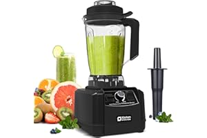 Kitchen in the box Blender Professionnel 2L, Mixeur électrique 1500W Haute Performance, Le choix pro des cuisines familiales, Lames premium à 8 points, Smoothie parfait en 30s, Glace Pilée (Noir)