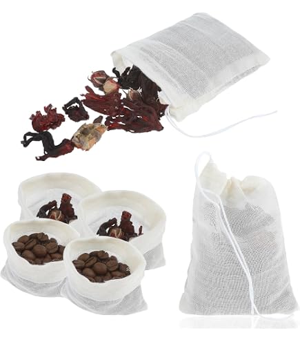 20 Stück Gewürzsäckchen Aus Baumwolle, 10x15 Cm - Wiederverwendbare Tee- & Gewürzbeutel, Zum Mitkochen, Für Lose Kräuter