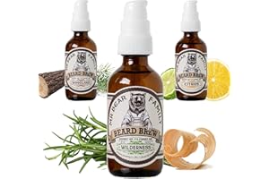 ‎MR BEAR FAMILY Mr Bear Family Bartöl Herren - Wilderness - pflegt und unterstützt Bart Wachstum - nährreiches Bartpflege Öl mit Jojoba und Argan - Bart Öl Man - Moisturizer Beard Oil for Men 60ml
