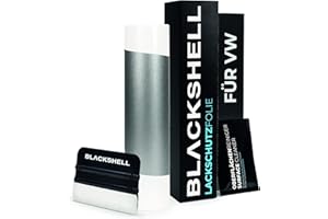 ‎BLACKSHELL Blackshell® Ladekantenschutz Folie passend für VW Golf 8 Limousine | Typ CD1 | Bj. ab 2019 Aluminium gebürstet Silber - passgenauer Stoßstangenschutz inkl. Set für Folierung