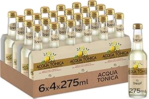 Lurisia La Nostra Acqua Tonica – 24 Bottiglie in Vetro 100% Riciclabile da 275ml, Bevanda Analcolica Prodotta con l’Infuso del Chinotto di Savona e il Succo di Limone, Gusto Dissetante