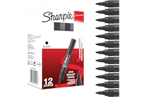 Sharpie Pennarelli indelebili | punta rotonda | nero | confezione da 12