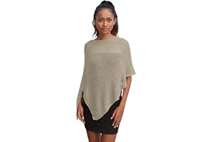 creazioni unique Poncho Bolardo de Mujer Elegante de Ceremonia o Noche - Poncho Mujer Verano y Primavera de Red de Viscosa Térmica con Esencia de Flor de Cerezo