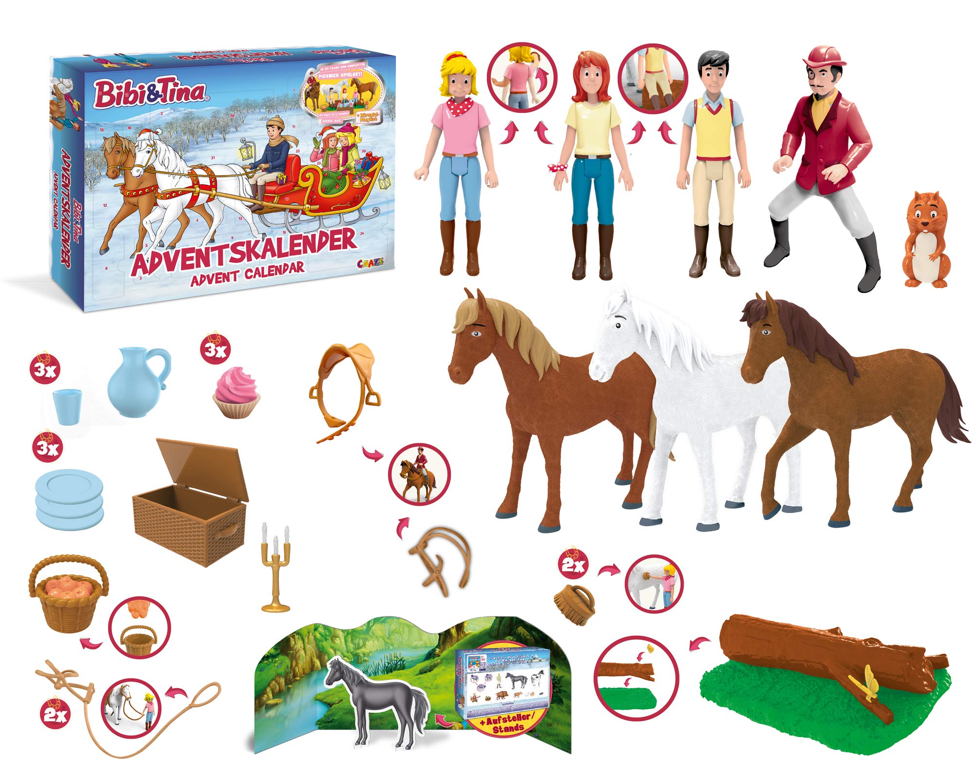 spielzeug adventskalender mädchen CRAZE Adventskalender Weihnachtskalender für Mädchen Spielzeug Kalender