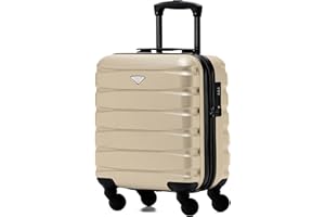 Flight Knight Maleta Rigida Ligera de 4 Ruedas, Equipaje de Mano Aprobado para Mas de 100 Aerolineas como British Airways, Ryanair y easyJet Aprobado como Equipaje de Mano Gratis 45x36x20cm