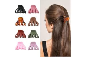 FAGENT 8 Piezas Pequeñas Pinzas Pelo, Antideslizantes Pinzas de Pelo para Mujer Y Niñas 4cm Pinzas para el Pelo Mini Hair Clips Accesorios para Peinados para Mujeres y Niñas